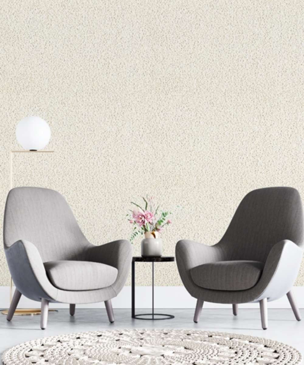 Textured decorative wall finish in a modern lounge
